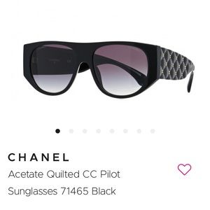 CHANEL Acetate Quilted CC Pilot Sunglasses